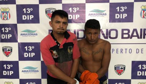 Dupla é presa suspeita de realizar assaltos com arma de brinquedo em Manaus