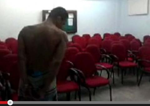 Em vídeo, suspeito por assassinato de taxista tenta se esconder