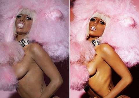 Lady Gaga abusa da edição de imagem 