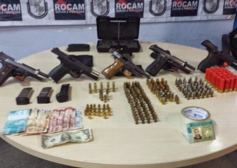 Homem é preso com armas e munições no bairro Planalto