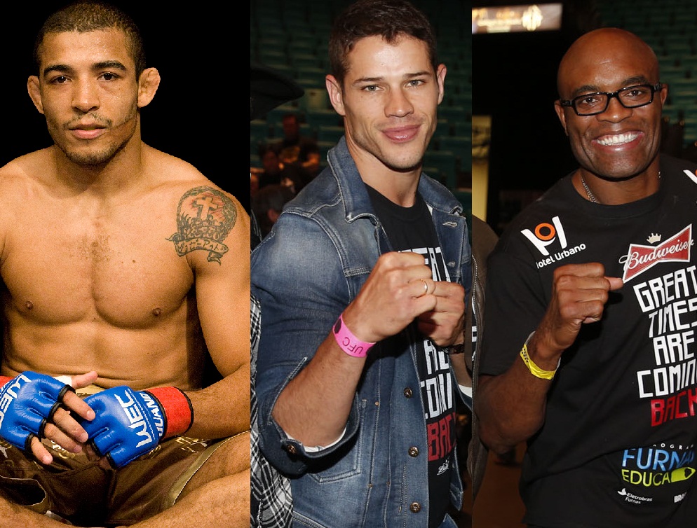  Antes de interpretar José Aldo nos cinemas, José Loreto pega dicas com Anderson Silva