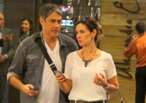 Fátima Bernardes e William Bonner curtem jantar a dois