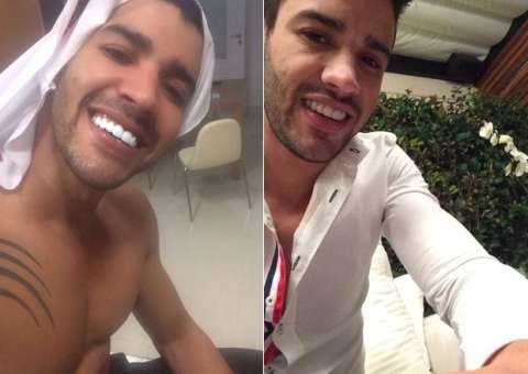  Gusttavo Lima vira alvo de piadas após clareamento dental