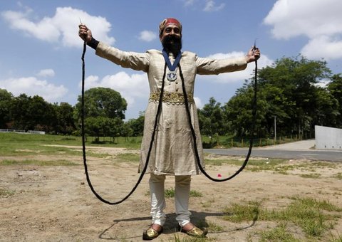 Indiano não faz a barba há 45 anos 