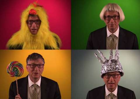 Bill Gates para mico na TV americana para promover caridade