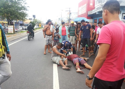 Acidente de trânsito deixa homem ferido na Grande Circular 