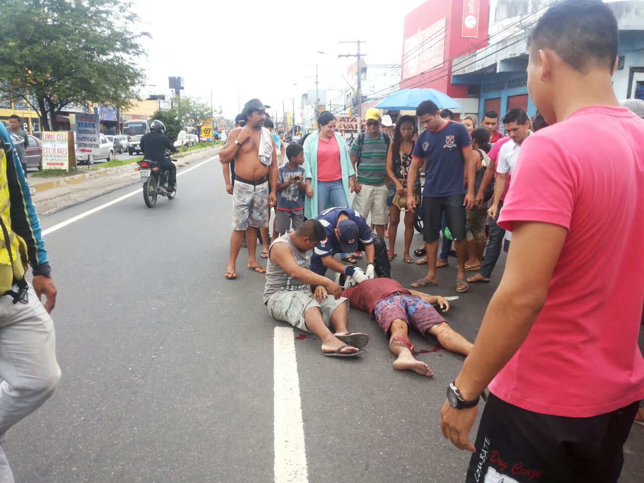 Acidente de trânsito deixa homem ferido na Grande Circular 