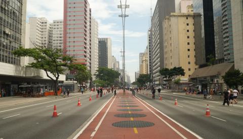 Ruas Abertas fecha trecho da Paulista para pedestres e ciclistas aos domingos