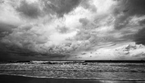 Mar agitado no litoral catarinense