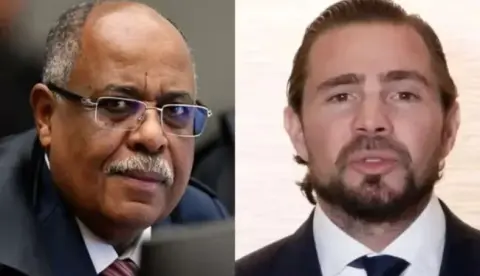 Montagem com o banqueiro Daniel Vorcaro e o ministro do STJ Benedito Gonçalves
