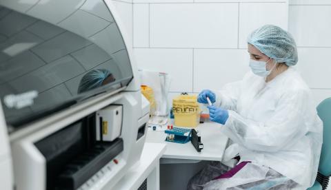 Pesquisa em laboratório de biologia molecular; cientistas validaram em bancada a descoberta feita pela inteligência artificial