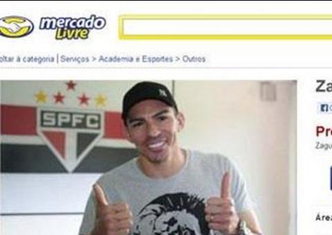 Zagueiro do São Paulo está à venda no Mercado Livre