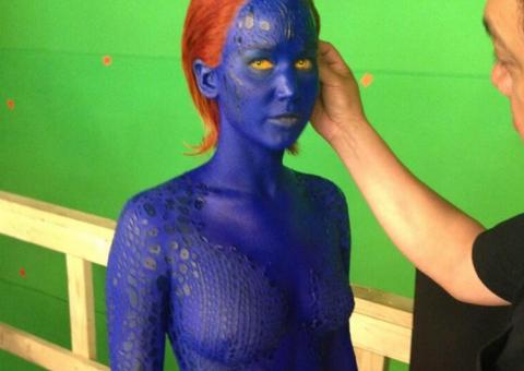 Jennifer Lawrence aparece caracterizada de 'Mística' no novo "X-Men"