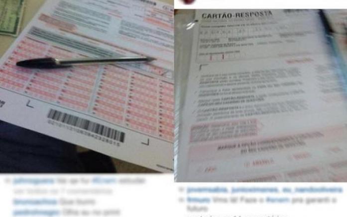 Candidatos postam fotos do ENEM na internet