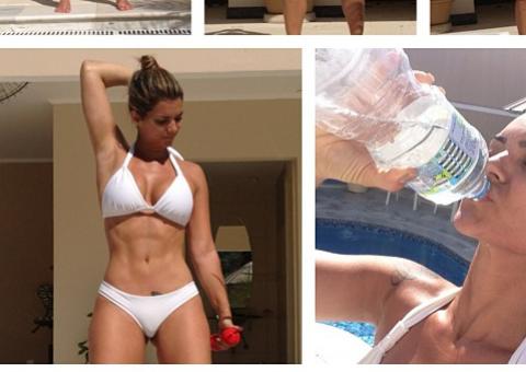  Kelly Key se exercita de biquíni e mostra tudo em cima