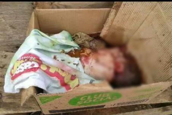Catadores de lixo encontram bebê morto numa caixa de papelão