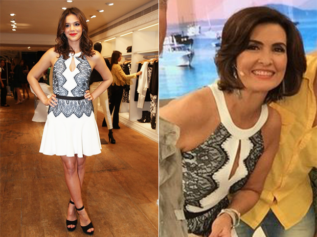 De novo? Depois de Marina Ruy Barbosa, Fátima Bernardes repete vestido de Marquezine