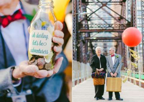 Casal comemora 61 anos de casados com fotos inspiradas em 'UP Altas Aventuras'