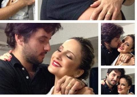 Claudia Leitte publica fotos em clima de romance com o maridão