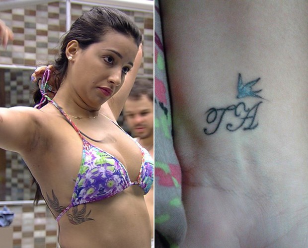 Fã faz homenagem e tatua iniciais da ex-BBB Talita