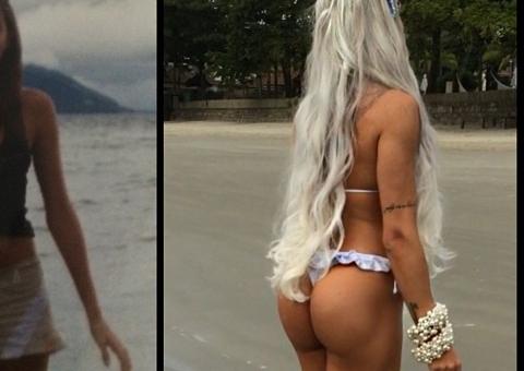   Juju Salimeni aparece irreconhecível em foto de "antes e depois"