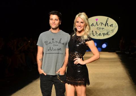  Giovanna Ewbank e Bruno Gagliasso desfilam em evento de moda