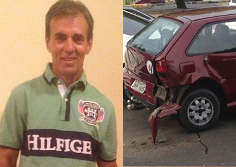 Radialista sofre acidente em cruzamento