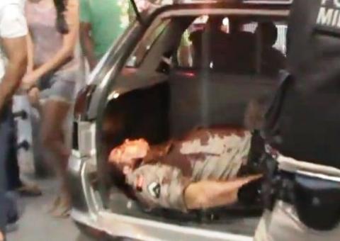 Sargento da PM sofre vários golpes de facão durante operação. Confira vídeo