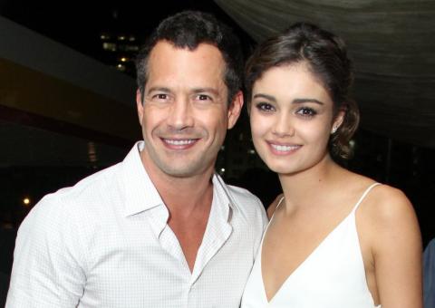 Sophie Charlotte comemora aniversário na estreia de "Sangue Bom"