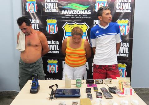 Polícia prende trio envolvido com tráfico de drogas durante operação deflagrada no Jorge Teixeira