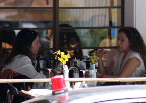  Antes de show, Daniela Mercury almoça com a namorada