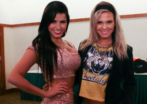 Noiva de Latino e outras beldades participam de programa de TV