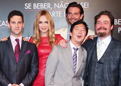  Astros de  'Se Beber, Não Case!' participam da pré-estreia do filme no Brasil