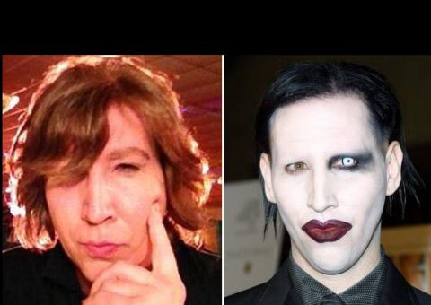  Marilyn Manson aparece irreconhecível sem maquiagem 