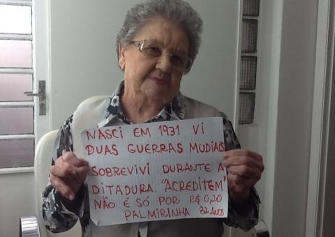 Palmirinha apoia manifestos pelo Brasil: "acreditem"