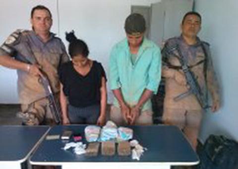 Fralda descartável usada no transporte de droga