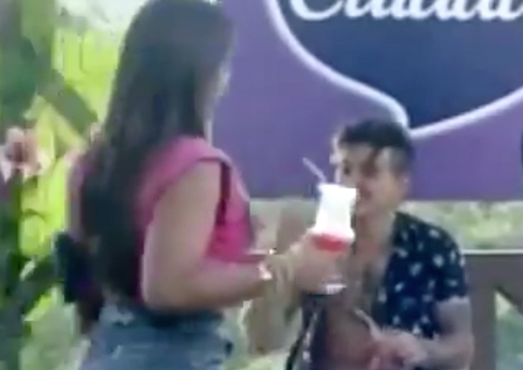 Biel e Tays batem boca por bebida em A Fazenda: 'vontade de murrar'