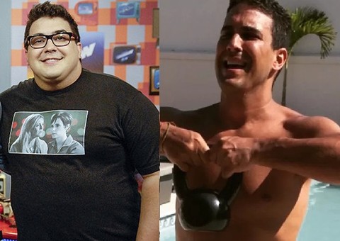 Com 60 kg a menos, André Marques posa malhando e incentiva boa forma