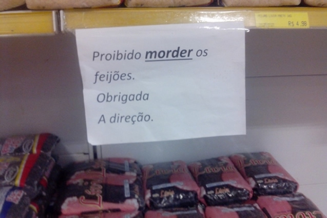 Aviso inusitado em supermercado viraliza na internet