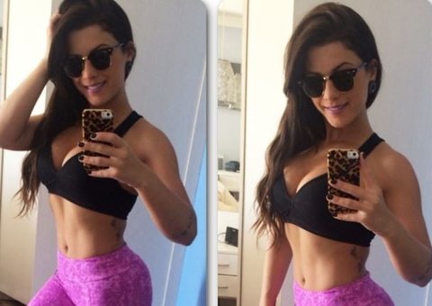 Babi Rossi exibe corpo definido após ser chamada de gorda