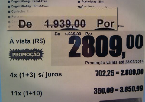 Bemol aumenta o preço e diz que é 'promoção'