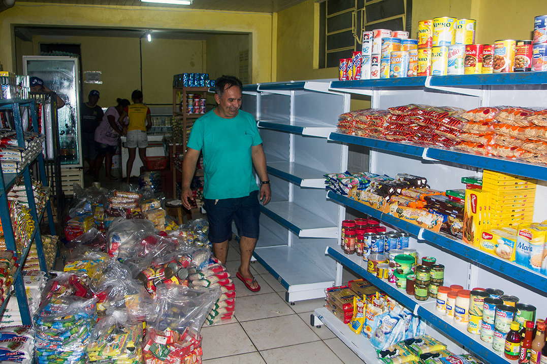 Comerciantes de Benjamin calculam 50% de prejuízos com a cheia