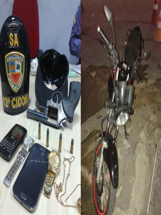 Casal é preso por roubo de moto e porte ilegal de arma