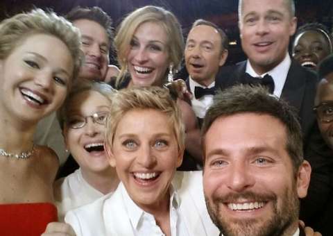 No Oscar, 'Selfie' mais VIP da história bate recorde do Twitter
