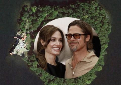 Angelina Jolie presenteia Brad Pitt com ilha em formato de coração de  R$45 milhões