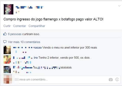 Botafogo x Flamengo: ingressos estão nas mãos dos cambistas