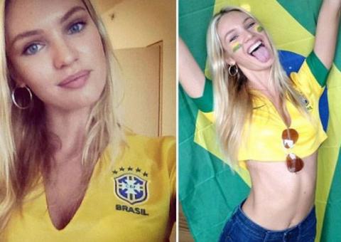  Top Model Candice Swanepoel apoia Brasil nas manifestações