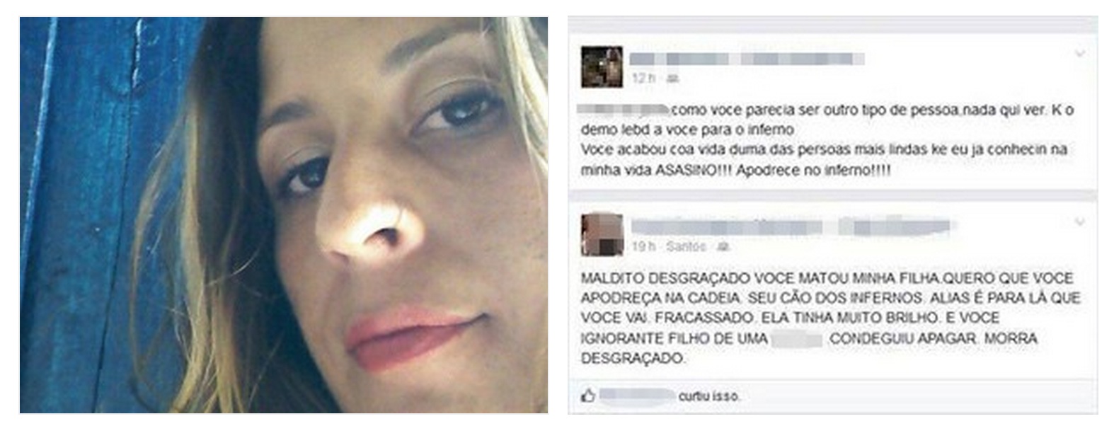 Arrasada com morte da filha, mãe ataca suspeito na web: "morra, desgraçado"