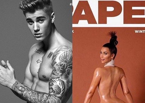 Campanha de Justin Bieber de cueca supera ensaio nu de Kim Kardashian 