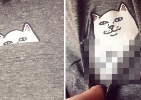 Estampa em camisa guarda uma surpresa desagradável para curiosos